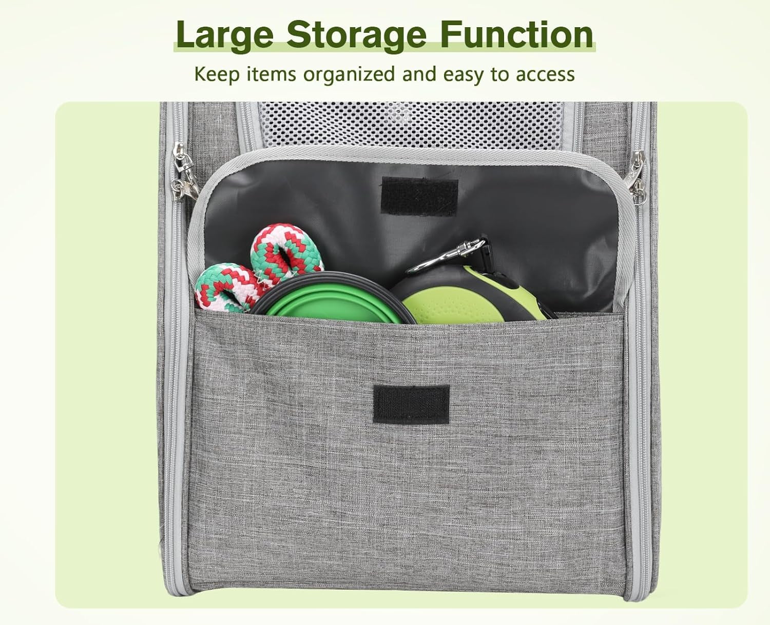 Pet Backpack Carrier for Cats and Small Dogs - Ideal for Travel, Hiking, and Outdoor Activities - Light Gray