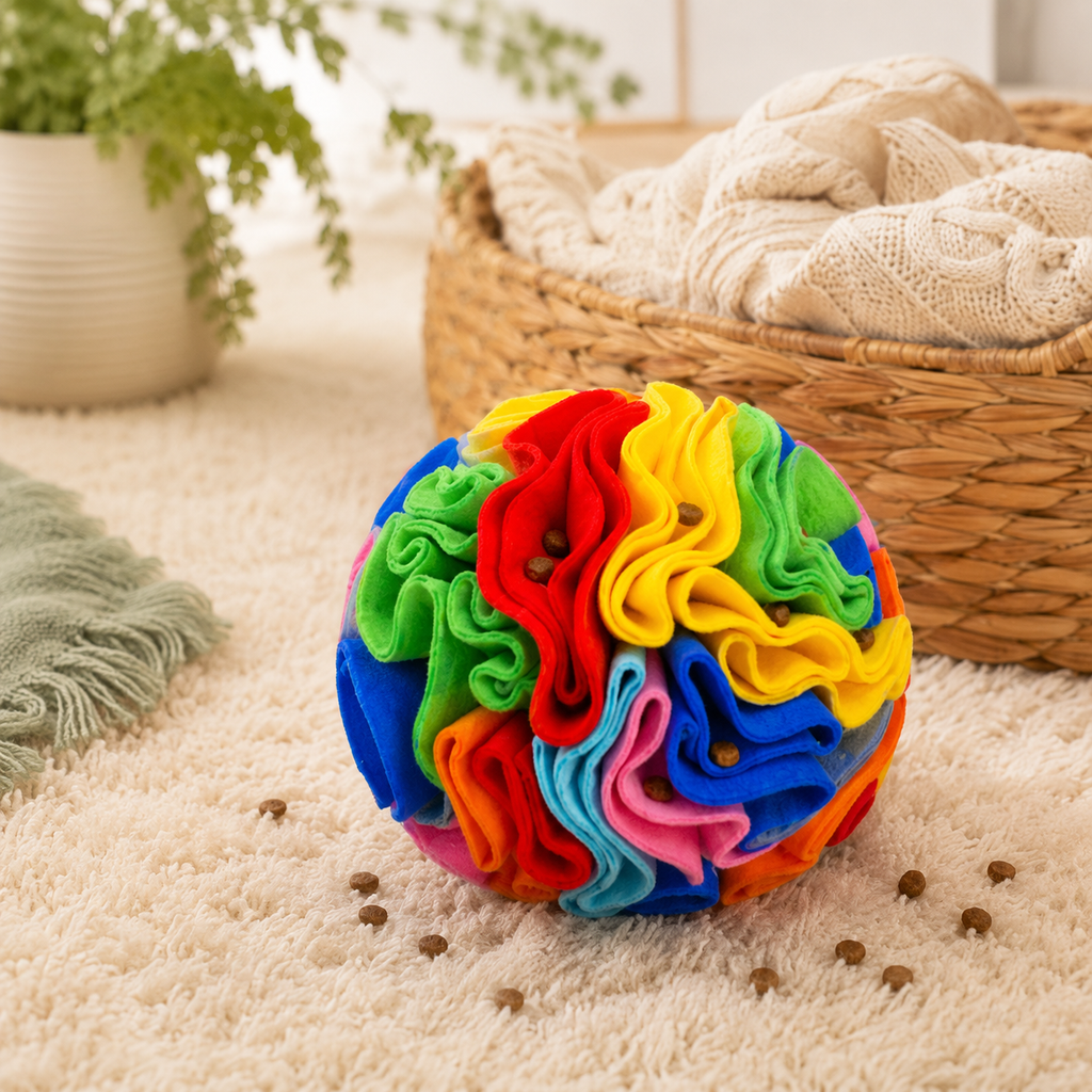 Interactive Snuffle Ball for Dogs – Treat-Hiding Enrichment Toy